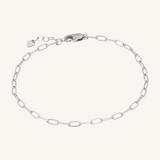 Selene Paperclip Bracelet - Silver