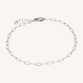 Selene Paperclip Bracelet - Silver