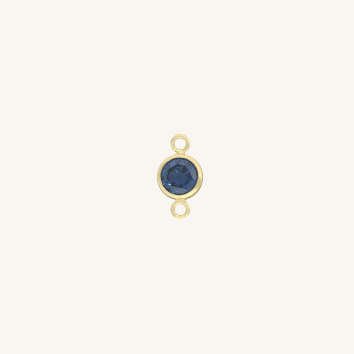 September connector charm in gold