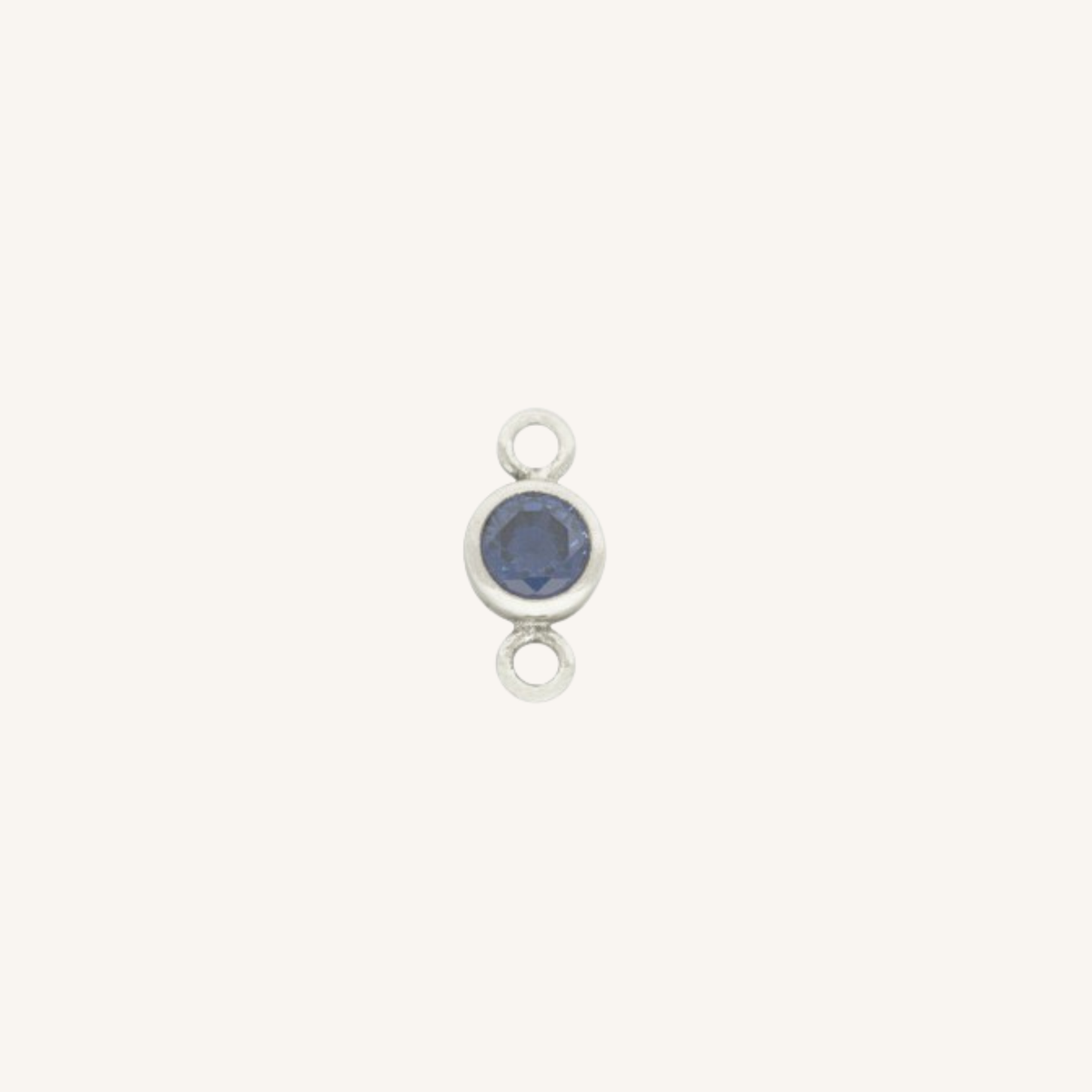 September connector charm in silver