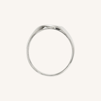 Signature Signet Ring in sterling silver, front facing view of the engravable signet