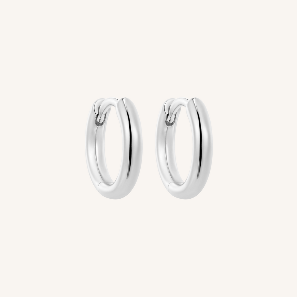 Willow Everyday Huggies Small Hoop Earrings - 925 Sterling Silver